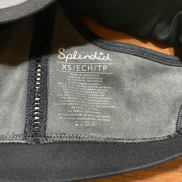 Splendid Suede & Jersey Racerback Sport Bra XS - Picture 5 of 6